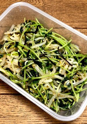 豆苗とモヤシの塩昆布ナムル-レシピのメイン写真
