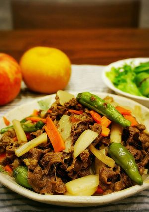 牛肉とレンコンの甘辛ゆず胡椒炒め-レシピのメイン写真