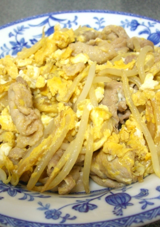 豚肉ともやしの卵とじ-レシピのメイン写真