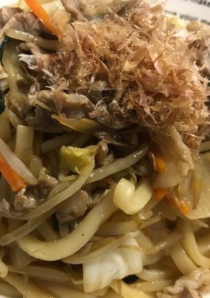めんつゆ１本で肉焼うどん♪-レシピのメイン写真
