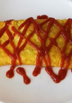 合玉(合挽肉と玉ねぎ)オムレツ-レシピのメイン写真