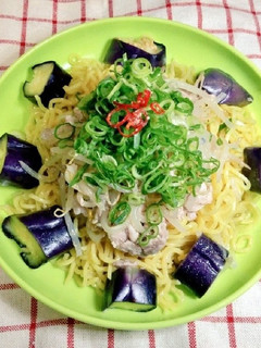 【改良版】豚肉とトロトロ茄子の塩まぜそば-レシピのメイン写真