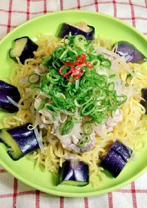 【改良版】豚肉とトロトロ茄子の塩まぜそば-レシピのメイン写真