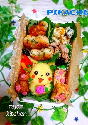 ポケモン『ピカチュウ♪』弁当♡キャラ弁-レシピのメイン写真
