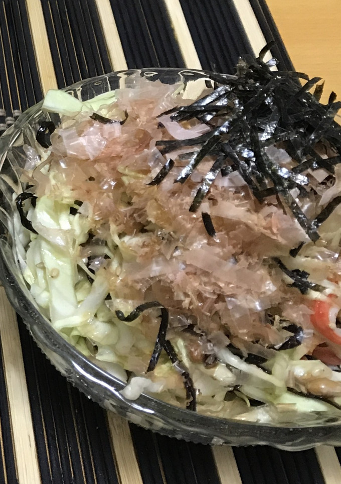 キャベツと塩昆布とごまの納豆和え-レシピのメイン写真