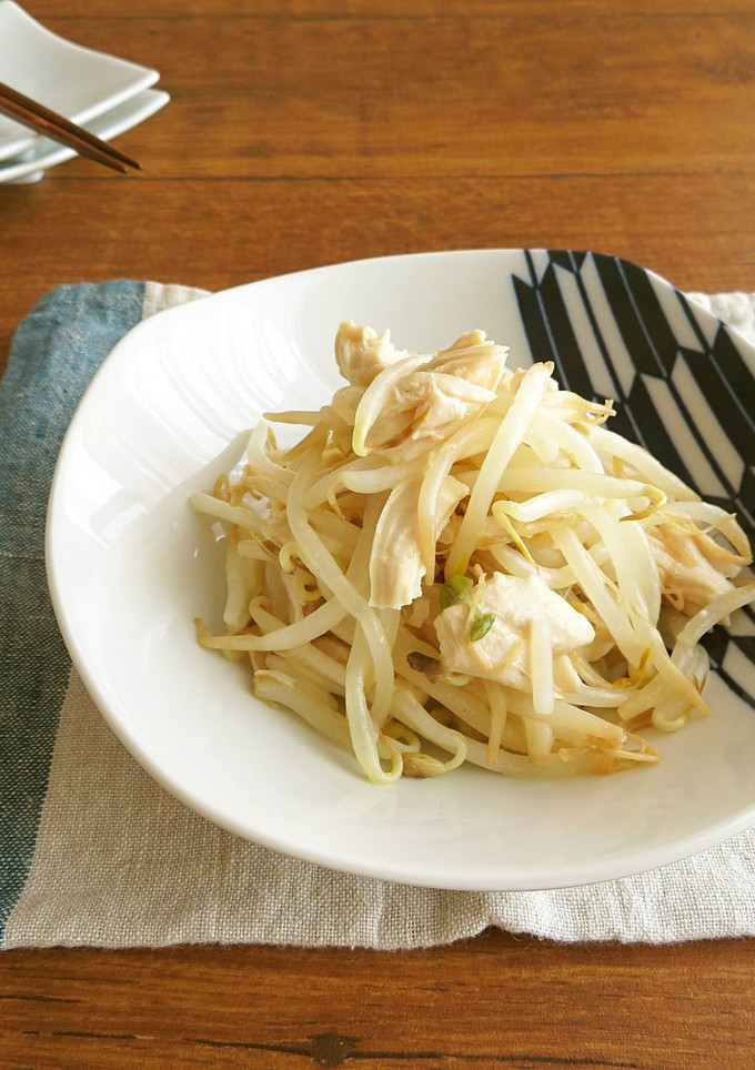 簡単和総菜☆もやしとささみの胡麻ドレ和え-レシピのメイン写真