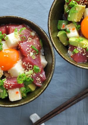 長芋とアボカド&マグロのサラダ丼-レシピのメイン写真