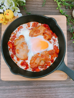 ニトスキで簡単朝食!唐揚げトマト煮込み-レシピのメイン写真