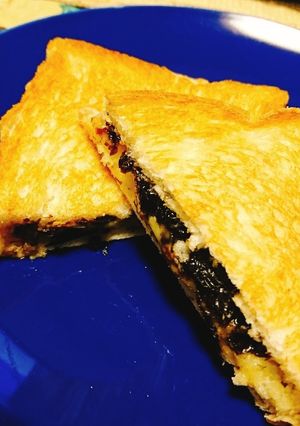海苔の佃煮とチーズのホットサンド-レシピのメイン写真