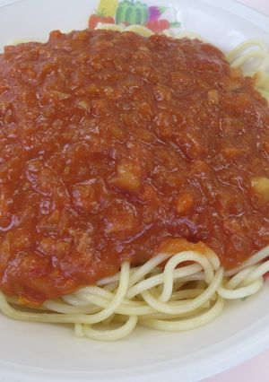 スパゲッティツナトマトソース★宇都宮給食-レシピのメイン写真