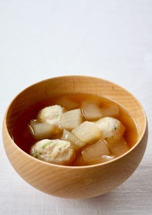 生姜を効かせて【冬瓜と鶏団子のスープ】-レシピのメイン写真