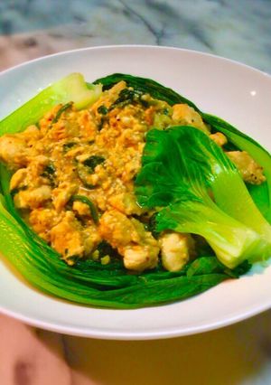 No2074 炒り豆腐の鶏ササミ-レシピのメイン写真