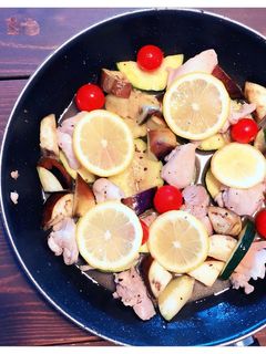 鶏肉と夏野菜のレモン炒め-レシピのメイン写真