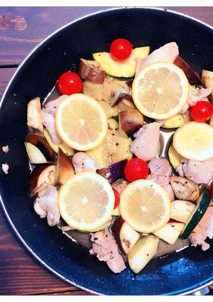 鶏肉と夏野菜のレモン炒め-レシピのメイン写真