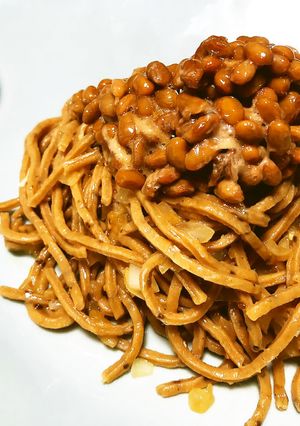 バター醤油の納豆ベースパスタ-レシピのメイン写真