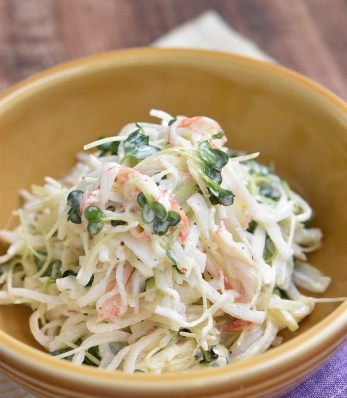 大根とカニかまのごまサラダ【作り置き】 by 鈴木美鈴 【クックパッド