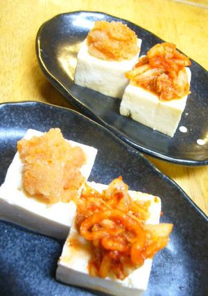辛さ対決☆紅白冷奴-レシピのメイン写真