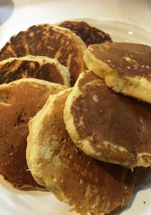 子どもが大好き！バナナきな粉パンケーキ-レシピのメイン写真