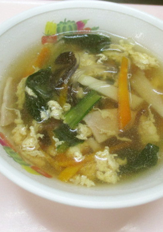 春雨中華スープ　★宇都宮学校給食-レシピのメイン写真