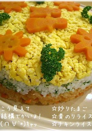 ケーキ風チキンライス＠ひな祭りもーど-レシピのメイン写真
