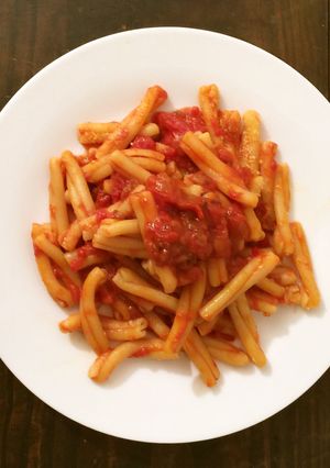トマトと玉ねぎだけの簡単パスタ-レシピのメイン写真