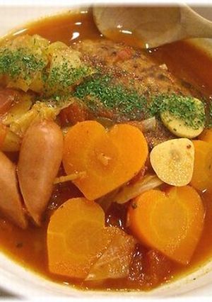 ハンバーグinアツアツふ～ふ～ぽとふ～♪-レシピのメイン写真