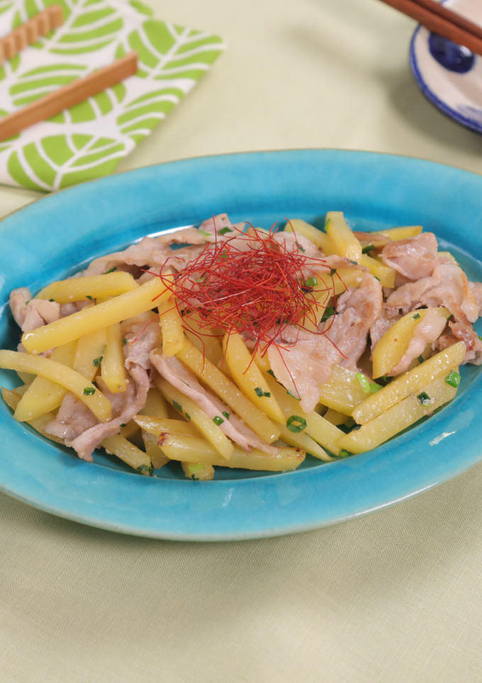 じゃがいもと豚肉のコク旨☆ねぎ塩炒め-レシピのメイン写真