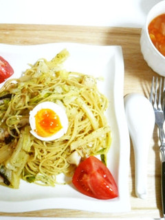パスタとスープとサラダを一気に作ろうⅠ-レシピのメイン写真