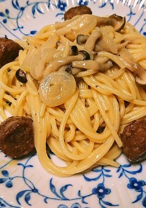 ミートボールのヘルシークリームパスタ-レシピのメイン写真