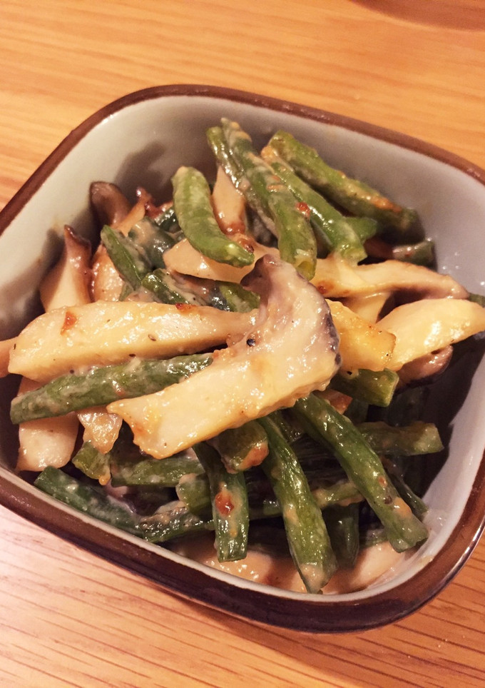 いんげんとエリンギの豆乳炒め煮-レシピのメイン写真