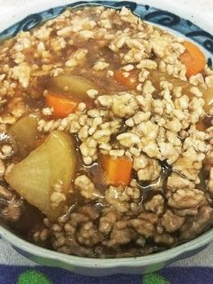 とろっ【圧力鍋♪大根と人参の挽肉あんかけ-レシピのメイン写真