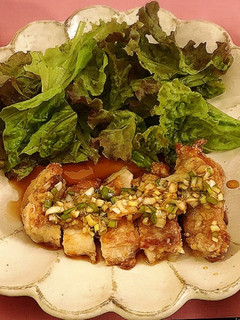 スチームグリルで揚げ鶏のねぎソース-レシピのメイン写真