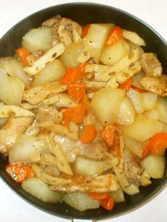 粒マスタード煮物♪簡単豚肉大根人参蓮根-レシピのメイン写真