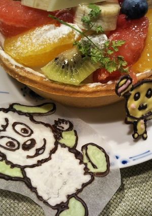 わんわんとうーたん☆誕生日ケーキプレート-レシピのメイン写真