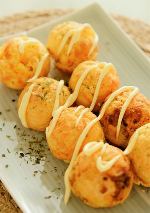 チヂミ粉で美味しいタコ無したこ焼き-レシピのメイン写真