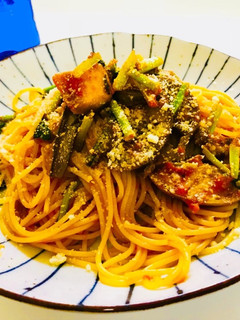 夏野菜のトマトソースパスタ♩-レシピのメイン写真