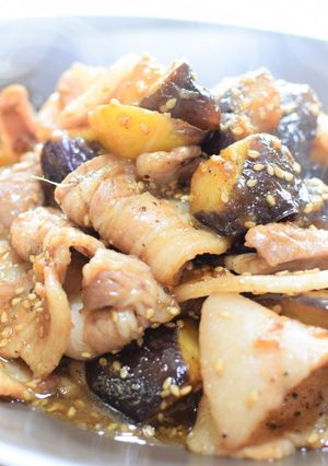 茄子と豚バラ肉のポン酢照り焼き！-レシピのメイン写真