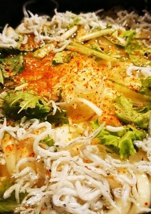 釜揚げしらすと水菜のうどん-レシピのメイン写真