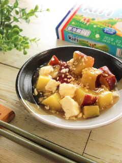 薩摩芋とクリームチーズのみたらし餡和え-レシピのメイン写真