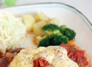 ふわふわ～トマト煮込み♪ハンバーグ-レシピのメイン写真