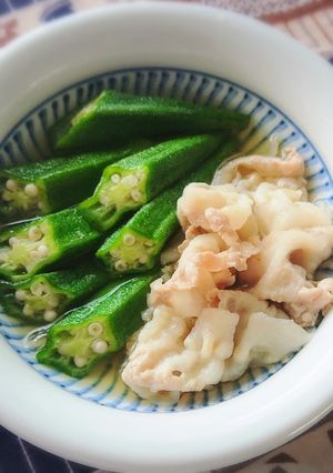 オクラと豚しゃぶの煮浸し-レシピのメイン写真