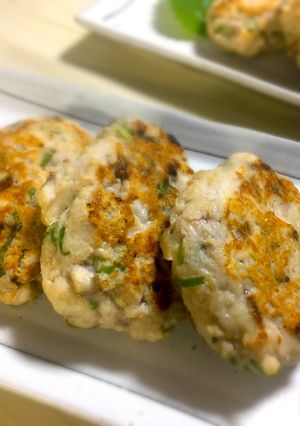 豆腐とイワシのふわふわハンバーグ-レシピのメイン写真
