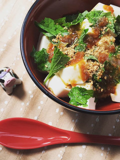 田楽味噌で、豆腐丼-レシピのメイン写真