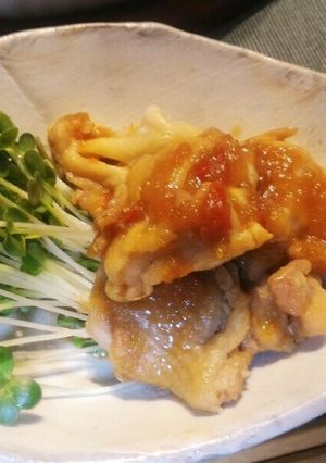 鶏もも肉のトマト照り焼き-レシピのメイン写真