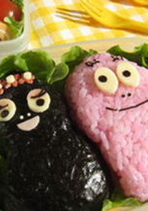 バーバパパ＆バーバママ(キャラ弁)-レシピのメイン写真