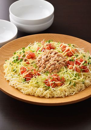 サッポロ一番 ツナサラダ大皿あえめん-レシピのメイン写真