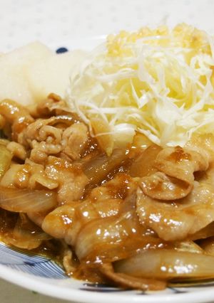 豚バラ梨ソース炒め♪梨ソースがからまる♪-レシピのメイン写真