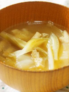 みょうがとキャベツの味噌汁♪-レシピのメイン写真