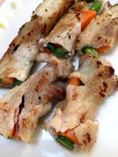 インゲンと人参の豚薄切り肉巻き焼き-レシピのメイン写真