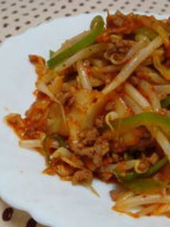 ◇もやしとひき肉のキムチ炒め~◇-レシピのメイン写真